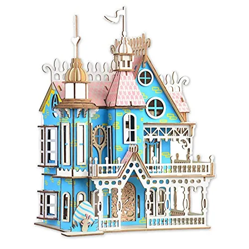 3D-Puzzle-Puppenhaus für Kinder, 3D-Puzzle-Puppenhaus-Puzzle für Mädchen - Pädagogisches Papierbastelspielzeug für Spiel Weihnachten Geburtstags-Ostergeschenke, einfach zu montieren ，174pcs