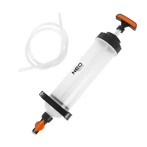 NEO TOOLS Thorstone Ölabsaugpumpe, Ölabsauger, Ölabsaugspritze, Ölabsaugpistole, Ölabsauger, für Bremsflüssigkeit, Getriebeöle, Kühlmittel, Motor | 200ml/500ml/1500ml