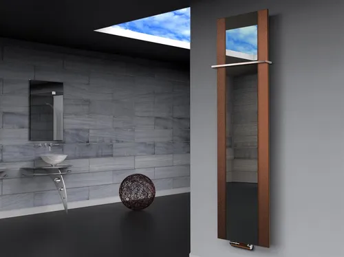 Szagato Badheizkörper Singapur 180 cm mit Spiegel in braun von Szagato