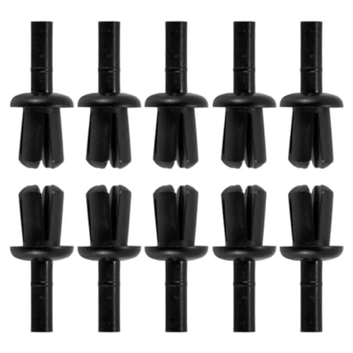 cyclingcolors 10x Kunststoffnieten Auto Befestigung Clips Universal Stoßstangen Zierleisten Plastikklips Spreiznieten Karosserie Befestigungssatz Ø3mm x 1mm-4mm