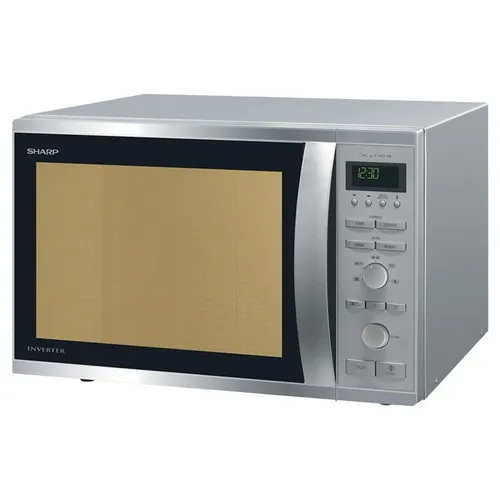 Sharp R-941STW Kombi-Mikrowelle - Edelstahl - Mikrowelle mit 18l Kapazität, Konvektion, Grill und Heißluft für vielseitiges Kochen. Ideal für moderne Küchen.