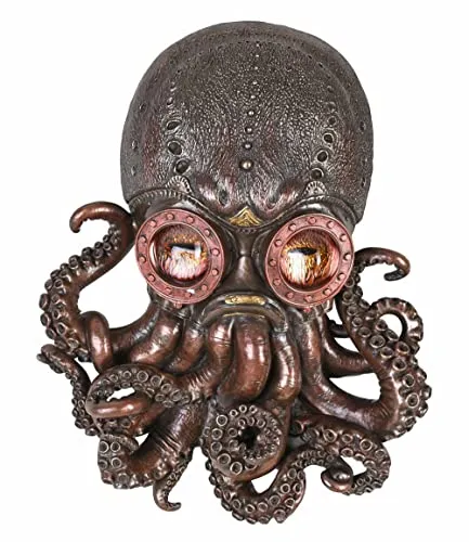 Steampunk Octopus Krake Wandkopf Wanddeko Tintenfisch Kopf Wandfigur wu76559a4 Palazzo Exklusiv