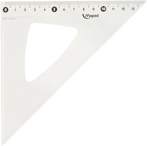 Maped Zeichendreieck Cristal 45 Grad Hypotenuse: 210 mm  transparent