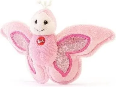 Trudi Sweet Collection 51325 Mini Plüsch Schmetterling 15 x 9 x 4 cm, XXS, Plüschfigur Deluxe mit realistischen Details, hochwertiges Kuscheltier mit Schlaufe, als Anhänger möglich, waschbar, Rosa
