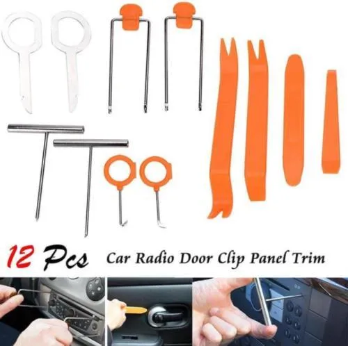 12-Teile Clip Demontage Werkzeug Lösehebelsatz Verkleidung Clipheber 101835