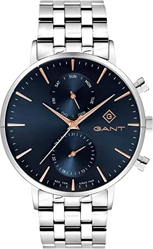 Gant Analog G121010 - Elegante GANT Armbanduhr für Herren, Timeless Chronograph mit 10 mm Gehäuse, Kalenderfunktion für Tag und Datum, ideal für jeden Anlass.