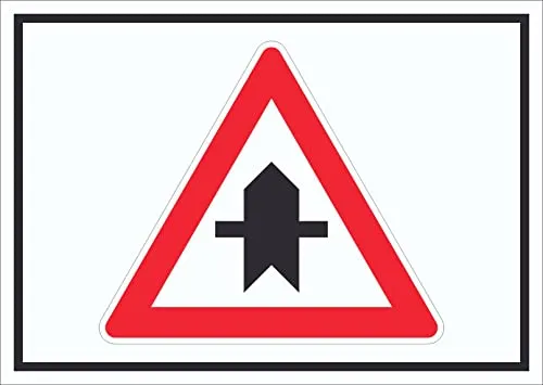 HB-Druck Vorfahrt nächste Kreuzung/Einmündung Symbol Schild A4 (210x297mm)