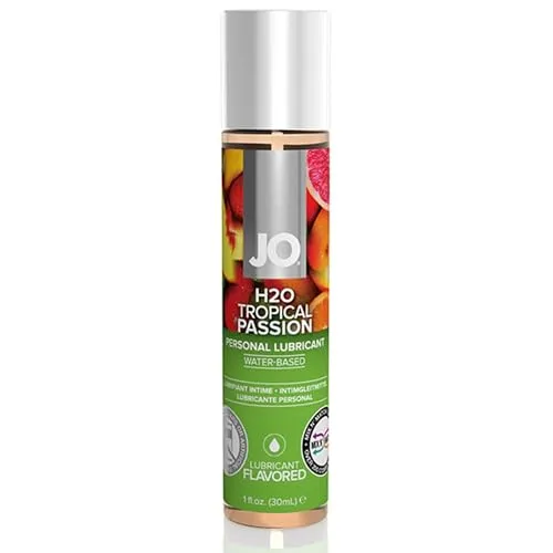 SystemJo Flavored H2O Tropical Passion - Gleitgel auf Wasserbasis mit dem Geschmack / Duft von exotischen Früchten - 30 ml / 1 fl.oz