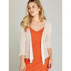 Produktbild Apricot Cardigan Popcorn Shrug – Semitransparentes Design in Beige M (38)