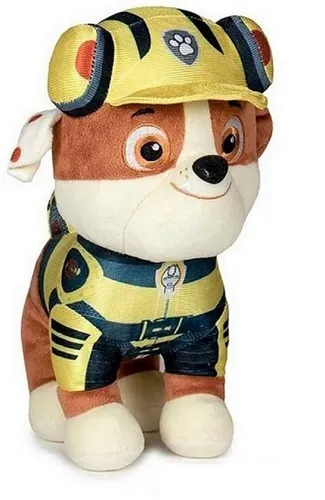 Nickelodeon Kuscheltier Plüsch Paw Patrol Kuscheltier Paw Patrol Plüschtier 27 cm Rubble gelb (1-St), Super weicher Plüsch Stofftier Kuscheltier für Kinder zum spielen