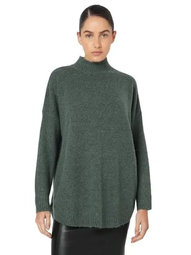 VERO MODA Damen VMPLAZA LS HIGHNCK Long GA NOOS Pullover - Pullover für Damen mit hohem Kragen und lockerem Schnitt; ideal für jeden Anlass und ganzjährig tragbar für einen gemütlichen Look.