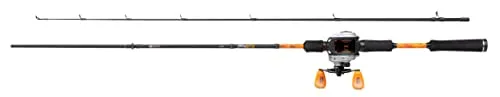 Abu Garcia MAX STX Casting Rute und Bait Cast Rollen Combo – Baitcasting Setup für das Raubfischangeln – Hecht, Barsch, Zander, Grey/Orange