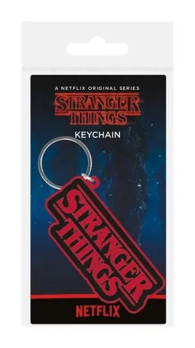 Stranger Things Gummi-Schlüsselanhänger Logo 6 cm