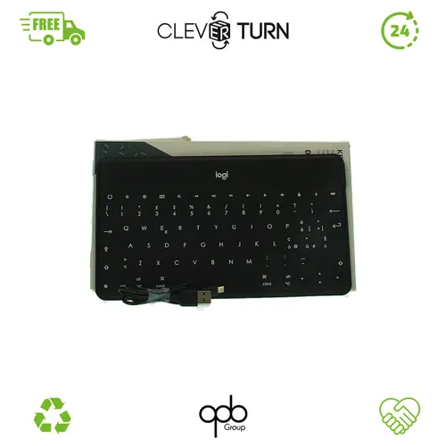 Logitech Keys-to-Go Kabellose Tablet-Tastatur - Ultraleicht und Geräuschlos - Tastaturen - Ultraleichte, wasserdichte Bluetooth-Tastatur mit iOS-Sondertasten und bis zu 3 Monate Akkulaufzeit für komfortables Schreiben unterwegs.