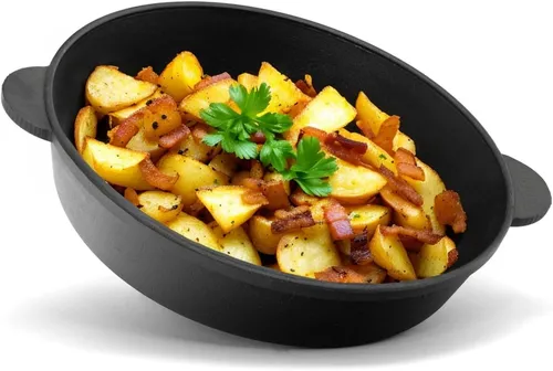 Gusseisen Schmorpfanne 24 cm BRIZOLL - Hochwertige Gusseisen Schmorpfanne mit 24 cm Durchmesser, ideal für alle Herdarten. Kratzfest und langlebig, perfekt für schmackhafte Gerichte.