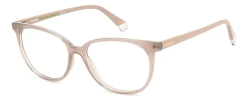 POLAROID Brille mit Sehstärke für Damen optional mit Sonnenbrillentönung oder Blaulichtfilter, Rechteckig, gefertigt aus Öko-Polyamid, Modell: PLD D487 (inklusive Brillenetui)
