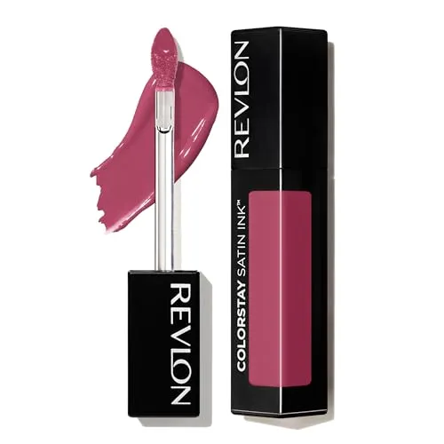 Revlon ColorStay Satin Ink Flüssiger Lippenstift, permanent, seidenglänzend, Nude und Braun, Farbton 010 Your Majesty