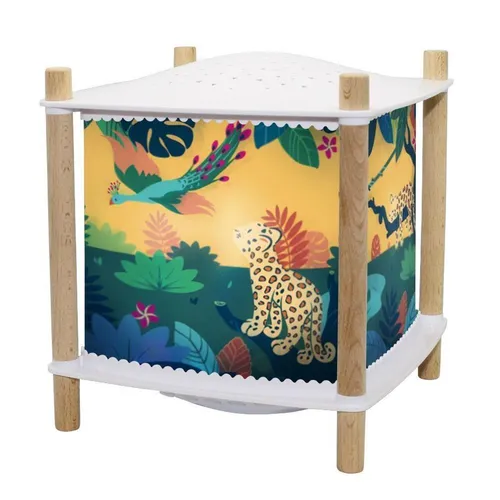 Trousselier 6260009 Magisches Nachtlicht mit Musik - Kinderlampe mit Sternenprojektor, beruhigendem Licht und Musik, ideal zur Einschlafhilfe. Mit Schreidetektor für automatisches Einschalten bei Weinen.