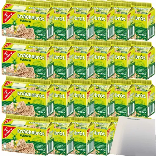 Gut&Günstig Vollkorn-Knäckebrot reich an Ballaststoffen 24x250g Packung usy