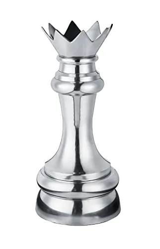 MichaelNoll Schachfigur Dame XXL 50 cm aus Aluminium Silber in silber von Michael Noll