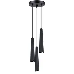 Sollux SL.1401 Hängeleuchte PRYSM 3P schwarz - Elegante Pendelleuchte mit modernem LED-Modul, energieeffizient und ideal für verschiedene Einrichtungsstile. Erhältlich als Einzel- oder Dreier-Set.