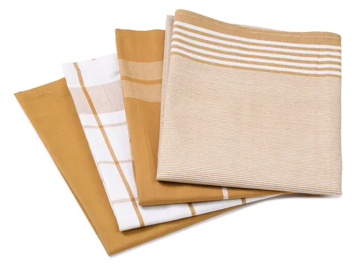 Gözze Geschirrtücher 4er Pack, 50 x 70 cm (senf) in gelb von Gözze