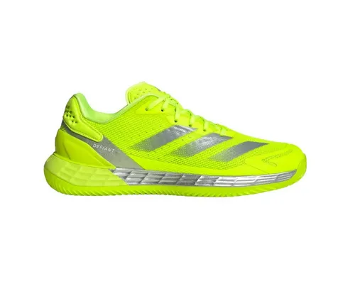 Damen Tennisschuhe Sandplatz - ADIDAS Defiant Speed in Gelb - Tennisschuhe für Sandplätze mit BOUNCE und LIGHTSTRIKE Technologien. Maximale Leichtigkeit und Flexibilität durch das atmungsaktive Mesh-Obermaterial. Ideal für dynamisches Spiel und Komfort.