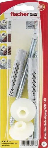 Fischer Waschtischbefestigung - 2 Stück  Dübel