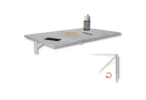 KDR Produktgestaltung Klapptisch 80x50 Wandklapptisch Esstisch Küchentisch Schreibtisch Wand Tisch, Beton