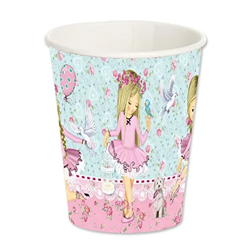 Lutz Mauder 8 Party-Becher * Ballett * für Kindergeburtstag und Motto-Party // Partybecher Pappbecher Kinder Geburtstag Tanzen Tänzerin