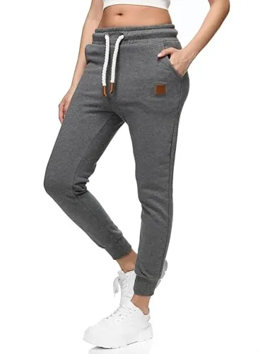 REPUBLIX Damen Jogginghose Jogger Sporthose Jogging Sweat Pants RD-027 Anthrazit L