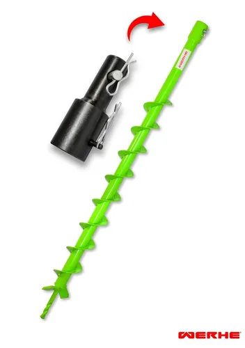 WERHE Erdbohrer für bohrmaschine mit Stihl adapter ⌀50 mm, 80cm länge