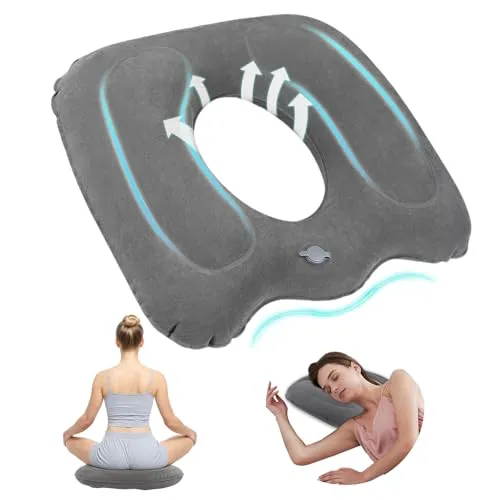 Zyluniy Aufblasbares Hämorrhoiden Sitzkissen – Ergonomisches Donut Kissen für Entlastung