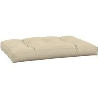 vidaXL Palettenkissen Beige 120x80 cm - Stylisches Palettenkissen für Garten und Innenräume, wasserabweisend und mit weicher Füllung für optimalen Sitzkomfort. Perfekt für eine gemütliche Atmosphäre!