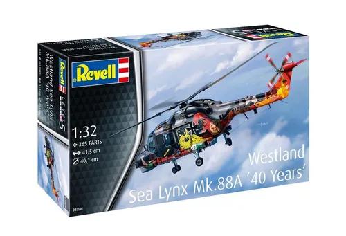 Revell Modellbau - Westland Lynx Sonderlackierung, Maßstab 1:32, 265 Teile, detailgetreues Militärhubschraubermodell für Bastler ab 13 Jahren