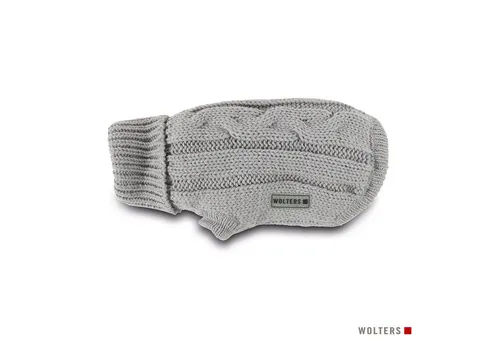Wolters Hundepullover Strickpullover Zopf - Grau - Haustier-Pullover aus weichem, gestricktem Material, ideal für kalte Tage. Perfekte Passform für Hunde mit einem Brustumfang von 28-30 cm.
