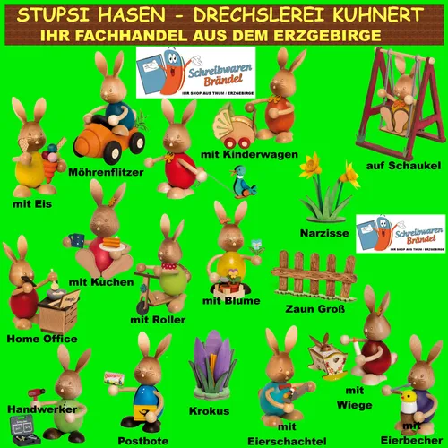 Kuhnert Dekofigur Osterhase Stupsi Schlafmütze von Kuhnert