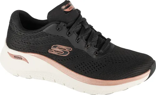 Skechers Arch Fit 2.0 Glow The Distance Damen Sneaker Schwarz EU 36 - Sneaker für Damen mit Arch Fit®-Innensohle, atmungsaktivem Mesh-Obermaterial und veganem Design. Ideal für Komfort und Style im Alltag.