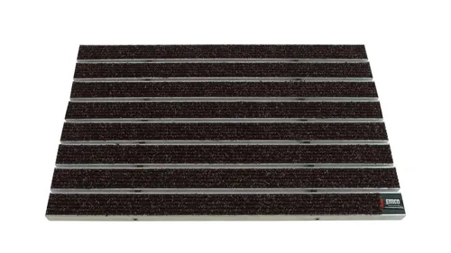 Emco Eingangsmatte DIPLOMAT 60x40 cm - Large Rips Braun - Hochwertige Türvorleger in Braun (60x40 cm) aus Aluminium und Rips, ideal für einen stilvollen Eingangsbereich. Robust und langlebig, perfekt für den täglichen Einsatz.