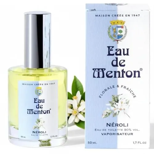 Eau de Menton Néroli – Blumiges Eau de Toilette für Damen - Eau de Toilette für Damen mit 93,3% natürlichen Inhaltsstoffen. Blumiger Duft mit Orangenblütennoten, handgefertigt an der Côte d’Azur und nachfüllbar.