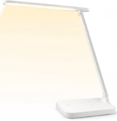 Unilux Kapa LED Tisch-Leuchte, 3 Lichtstufen und Farbtemperaturen einstellbar, Akku-Lampoe 800-mAh, weiß
