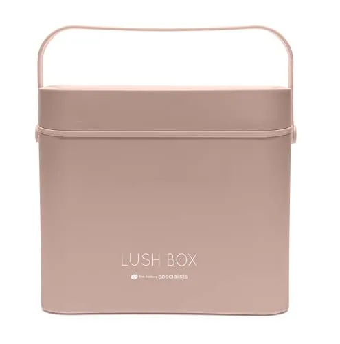 Rio Lush Box Tragbarer Make-up-Kosmetikkoffer Reisekoffer Organizer mit abnehmbarem LED-Lichtspiegel, Hautpflege-Organizer, Kosmetikaufbewahrung, Make-up-Koffer – groß, rose, Stilvolle, leichte und