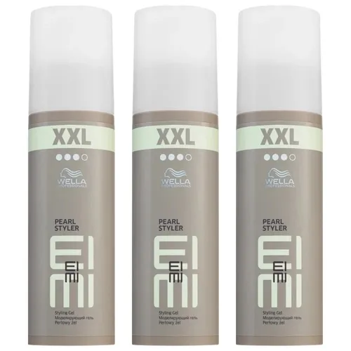 Wella Professionals EIMI Pearl Styler XXL 150ml – Styling Gel für starken Halt & Glanz, 3er Pack