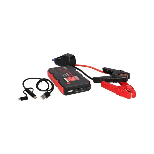 Panasonic Kraftmax Jumpstarter QC3000 mit Powerbank und T-Lampe