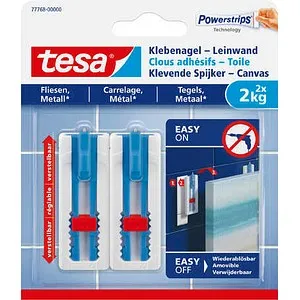 tesa Klebenagel für max. 2,0 kg, 2,2 x 4,4 cm, 2 St.