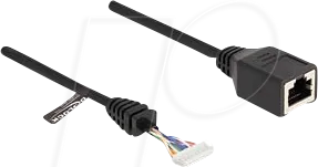 DELOCK 88006 - Cat.5e Kabel, RJ45 Buchse / Pfostenbuchse, 0,23 m