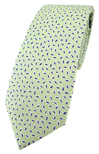 Enrico Sarto hochwertige Designer Seidenkrawatte in grün blau silber gemustert