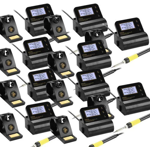 SOL-EXPERT group Spielwerkzeug Hochwertige Lötstation mit LCD-Anzeige und automatischem Standby-Modus