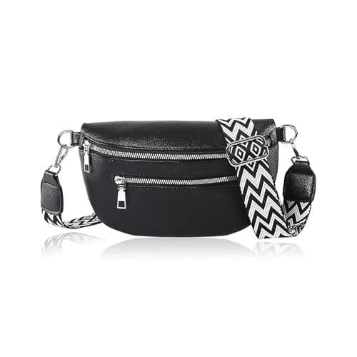 pilyero Crossbody Bag Damen, Umhängetasche Damen, Bauchtasche Damen, Geometrisches Schulterriemen-Design, Vielseitige kleine Umhängetasche für Freizeit, Reisen
