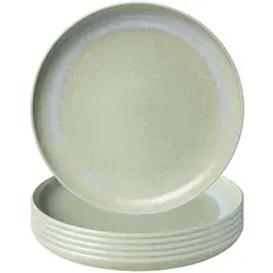 like. by Villeroy & Boch Perlemor Alga Speiseteller 6er Set - 6 Speiseteller aus Premium Porzellan mit einzigartiger Effektglasur, spülmaschinenfest und ideal für stilvolle Anlässe oder den Alltag.
